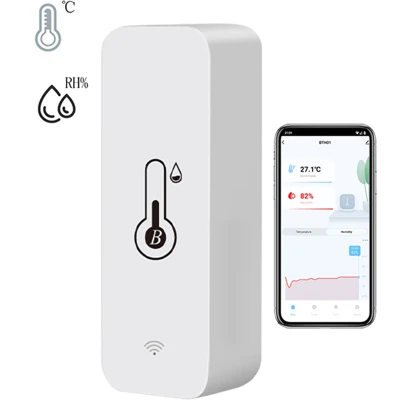 Tuya Wireless Smart Temperature Humidity Sensor Hygrometer Thermometer Via APP  Remote Monitor Work With Smart Life Tuya Smart