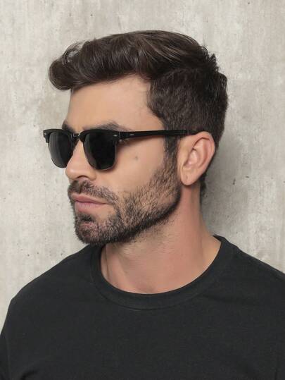 óculos de sol club master masculino feminino lente uv 400  HASTE COM MOLA IMITACAO BAMBU mardela