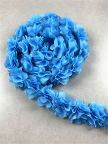 19 Colors Available, 13pcs 5cm Width 3D Chiffon Flower DIY Trim For Headband, Shoes, Hat Decoration