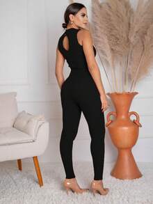 Women Jumpsuits - 黑色 - 查看 2
