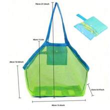 Multi-Use Large Mesh Storage Bag - Ideal For Beach Toys, Picnic Gear, And Travel Essentials; Durable Polyurethane