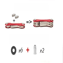 Key Holder - Key Organizer Key Chain, Compact Key Case Pocket-Sized EDC Key Chain, Key Ring Loop For Car Key Chain, Expandable Keychain Accessories, Up To 8 Keys, Black Car Accessories Bag Charm Backpack For School