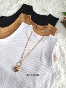 Women Tank Tops & Camis - 白色 - 查看 3