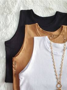 Women Tank Tops & Camis - 白色 - 查看 2