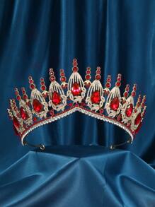 Baroque Crystal Headpiece And Crown, Luxury Rhinestone Pageant Headpiece, Bridal Wedding Hair Accessories, Jewelry Crown Headpiece For Women