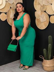 Plus Size Dresses - Green Flag - View 3