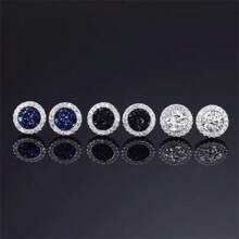 2 Stück einfache & stilvolle personalisierte Strass-Ohrstecker für Paar, Alltagsmode - Stern - Übersicht 1