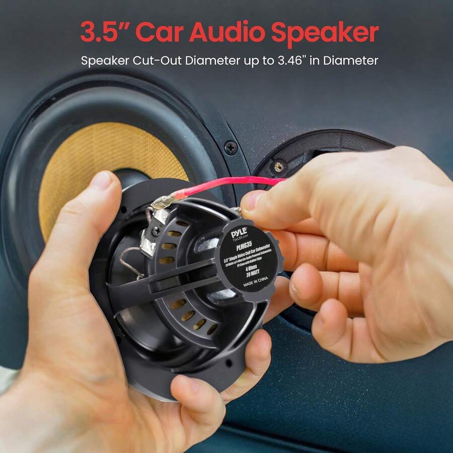 NUTRICHEF Pyle 3.5'' Single Voice Coil Car Subwoofer 20 Watts At 4