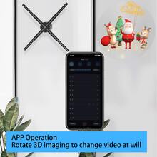 VIGAOT 1pc Naked-Eye 3D Holographic Fan Screen Projector With Stand, Supports Smartphone Control - UK Plug(220-240V) - View 4