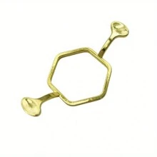 1 件金属蜡封模具 0.9 英寸圆形花心三叶草形状模具 DIY 工艺粘性蜡封婚礼蜡封适用于 DIY 工艺婚礼邀请卡信封礼品酒包装返校、返校、学校用品