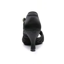 Latin Dance Shoes For Women 7cm Heel Salsa Ballroom Fessional Practice Dancing Shoes - Black - View 6