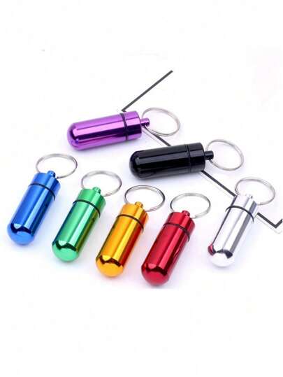 1 pezzo Portapillole portatile e impermeabile per medicinali di emergenza e viaggi - Confezione mini colorata per uso all'aperto, in ufficio, per accessori auto, ciondoli e accessori scolastici