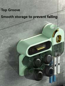 2入組牙刷杯架套裝，浴室掛牆家庭牙刷杯架，牙刷和杯子收納架 - 白色 - 查看 7