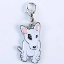1pc Bulldog Keychain Animals Dogs Pendants Jewelry Making DIY Tag Handmade Crafts Charms Lovely Dog Jewelry Gifts Car Accessories Bag Charm
