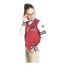 CHAMARRA BOMBER UNIVERSITARIA - Rojo - Ver 1