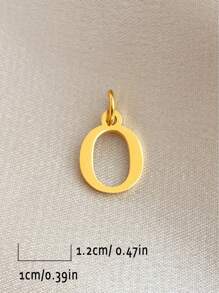 1 Peça Pingente Inicial banhado em ouro em aço inoxidável, banho a vácuo antidesbotamento, para fazer pulseiras e colares DIY