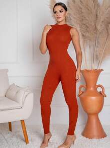 Women Jumpsuits - 鏽棕色 - 查看 3