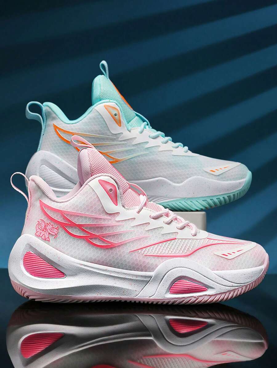 Men's Basketball Shoes Yin Yang Design, Summer Breathable Mesh Athletic Sneakers, Fashionable And Fashion, Non-Slip Outdoor Training Professional Competition Basketball Shoes, Basketball Shoes - Multicolor - View 1