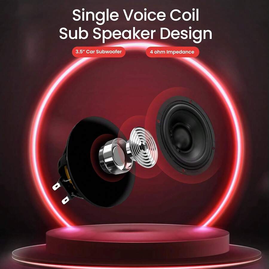 NUTRICHEF Pyle 3.5'' Single Voice Coil Car Subwoofer 20 Watts At 4