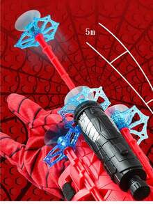 1pc Creative Spider Web Launcher Hero Glove With Spitting & Sucking Disc Shooter - Burgundy - View 7