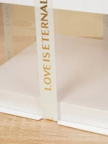 1个白色/透明盖蛋糕盒，烘焙食品礼盒，适用于蛋糕、糕点、巧克力、饼干、馅饼、生日派对、婚礼、情人节、礼品包装