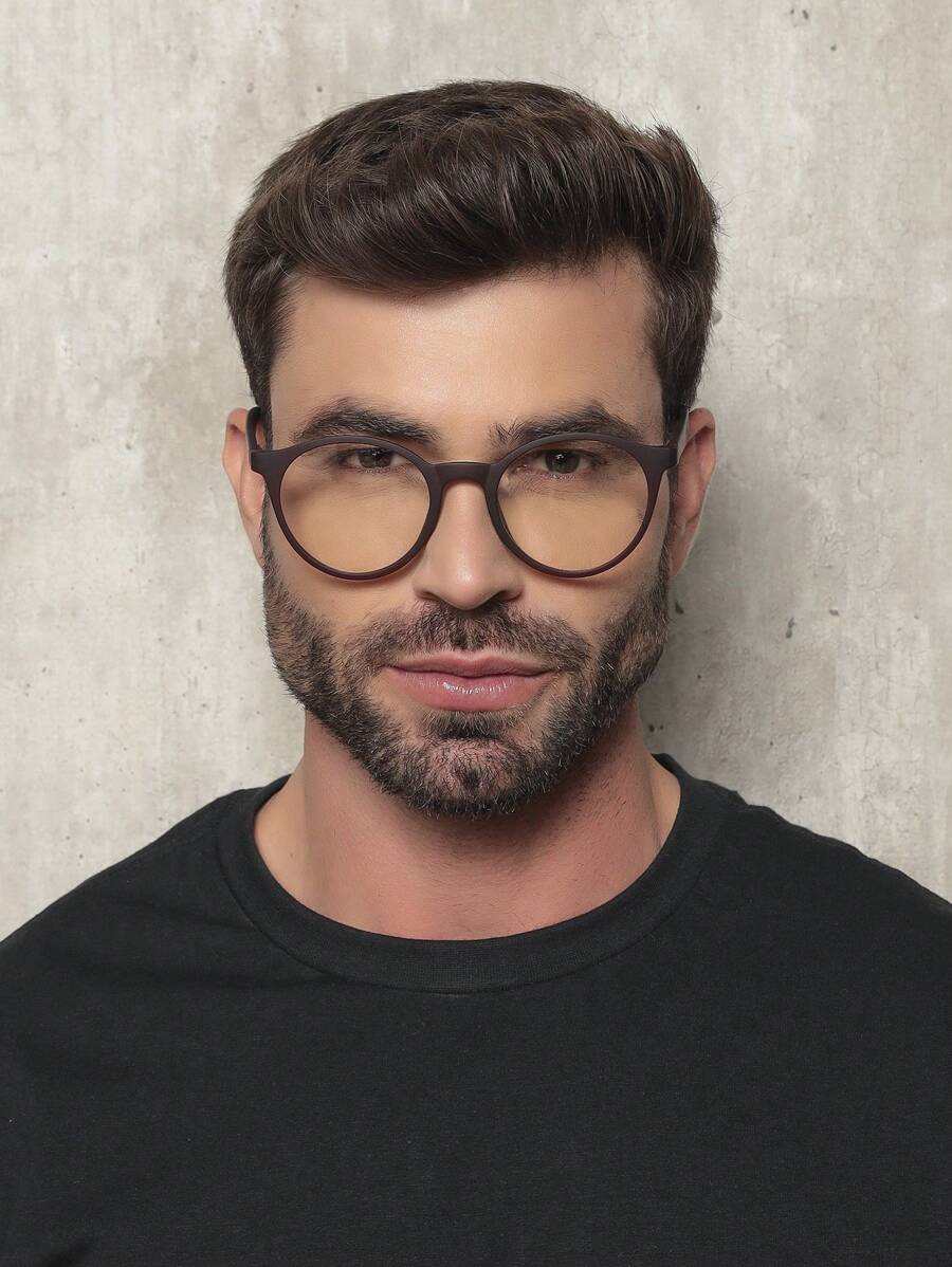 Men Eyeglasses - بني - مشاهدة 1