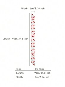 1pc Simple Fruit Printed Scarf 96*6cm, New Women's Fashion Accessory For Belt, Bag, Headband, Headwear, Scarf Bandana,Hair Band,Head Band Ideal For Dressing Up Your Look