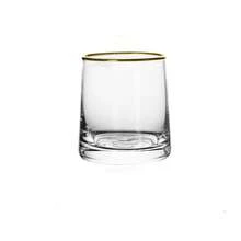 1pc Elegant Trapezoid Glass Cup With Gold Rim, Suitable For Whisky/Mouthwash/Toothbrush, Heat Resistant, For Daily Use - Multicolor - View 13