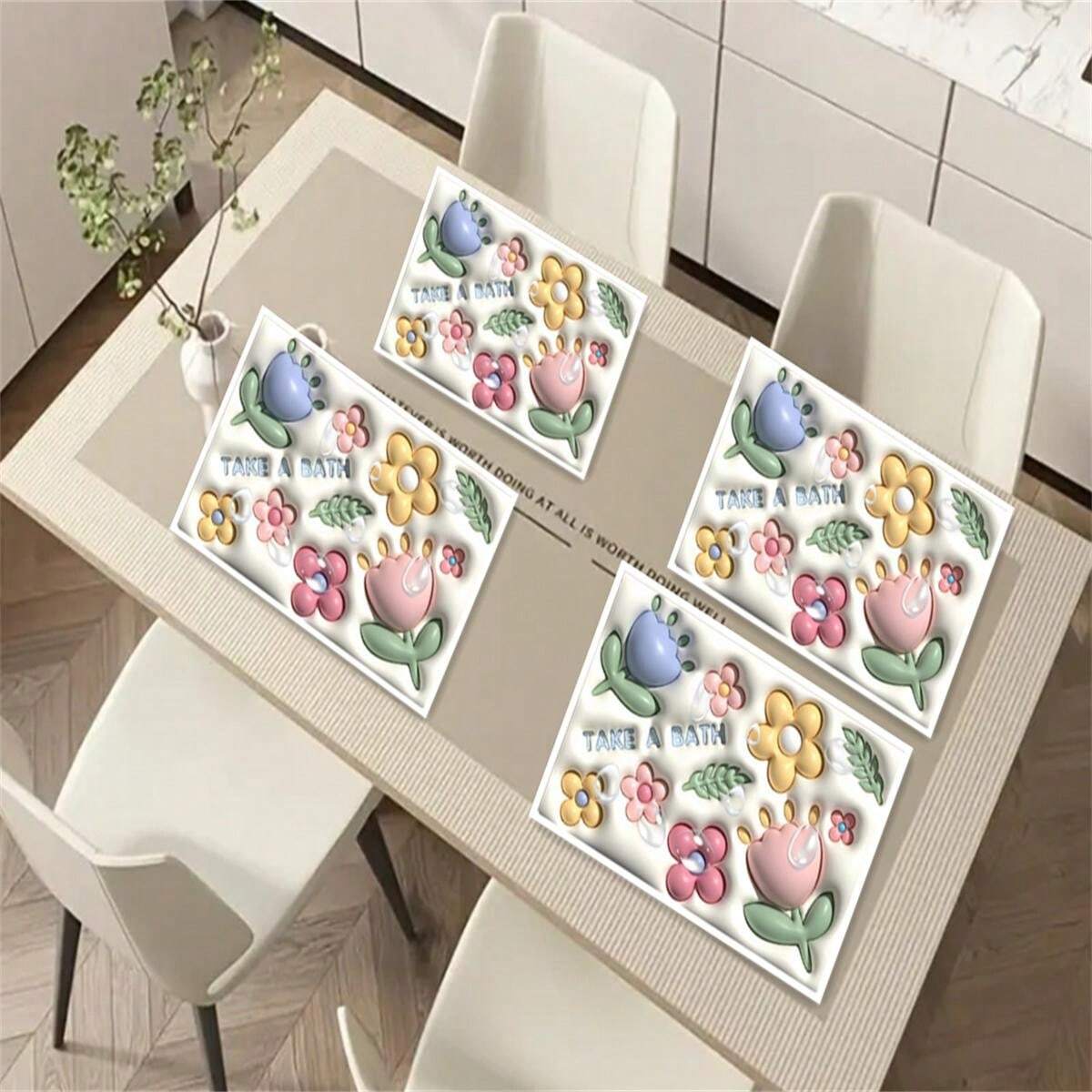 Fibbie Antivento In Silicone Per Grucce – Set Da 5 Pinze Antiscivolo A Forma Di Fiore Multicolore - 5