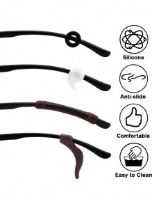24PCS Anti-Slip Earmuffs Glasses 12 Pairs Of Silica Gel Glasses Leg Bracket Anti-Slip Earmuffs Fixed Glasses Accessories For Women