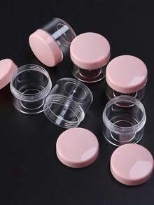 30Pcs 20g Mini Portable Round Pot Bottles Travel Sample Empty Container For Facial Cream Shampoo Lotion (Pink) - Pink - View 2