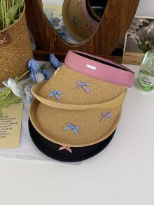 Boho 1 Nơ Mũ Rơm Dệt Chống Nắng Cho Nữ, Mũ Đi Biển Mùa Hè, Mũ Chống Nắng, Hợp Thời Trang - Nhiều màu - Xem 2