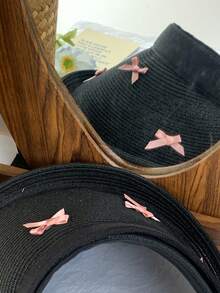 Boho 1 Nơ Mũ Rơm Dệt Chống Nắng Cho Nữ, Mũ Đi Biển Mùa Hè, Mũ Chống Nắng, Hợp Thời Trang - Nhiều màu - Xem 4