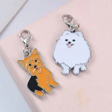 1pc Bulldog Keychain Animals Dogs Pendants Jewelry Making DIY Tag Handmade Crafts Charms Lovely Dog Jewelry Gifts Car Accessories Bag Charm
