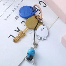 1pc Bulldog Keychain Animals Dogs Pendants Jewelry Making DIY Tag Handmade Crafts Charms Lovely Dog Jewelry Gifts Car Accessories Bag Charm