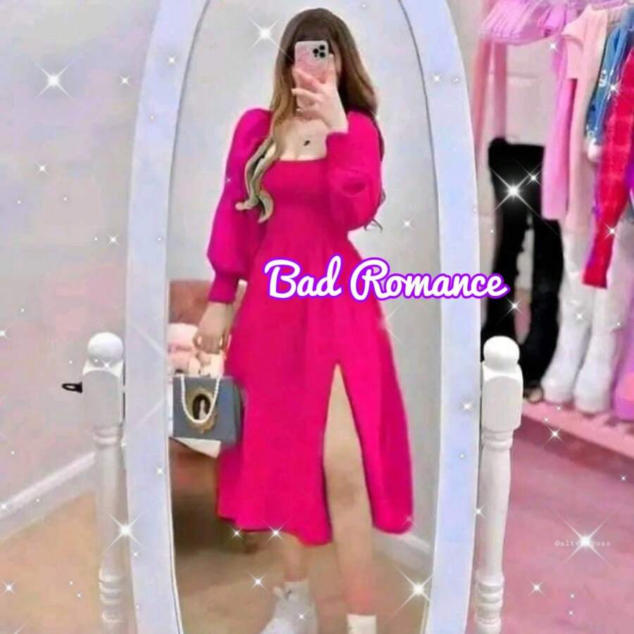 Adjustable Garter Peasant Dress Cool Dress - Pink - View 1