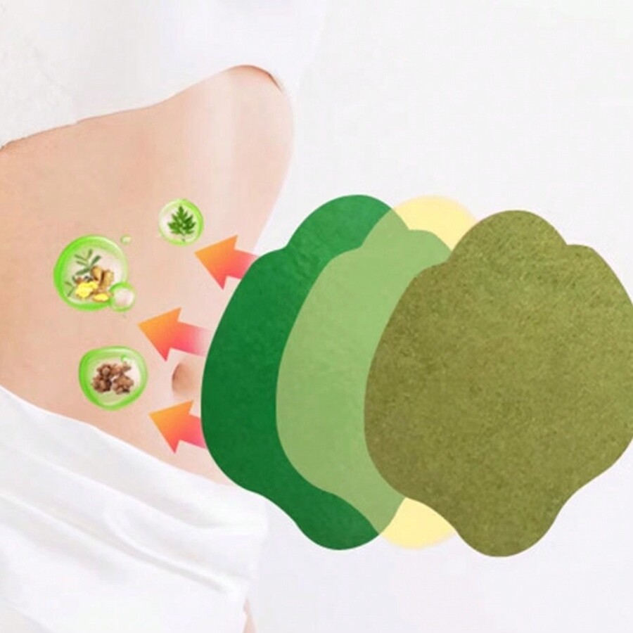 60pcs Wormwood Stomach Patch, Daily Care, Plant Essence, Mild And Non