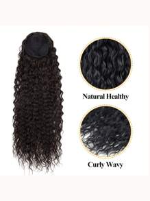 22 "Ombre long curly ponytail synthetic hair extensions, synthetic female wig