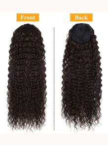 22 "Ombre long curly ponytail synthetic hair extensions, synthetic female wig