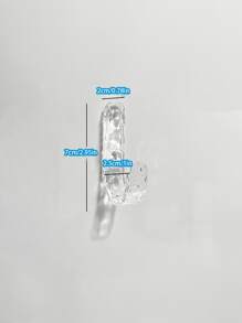 4pcs/10pcs Acrylic Adhesive Hooks For Bathroom, No Drill Heavy Duty Wall Hooks For Towels, Backpacks, Clothes, Keys Organization