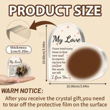 1pc (Customized)Heart Shaped Acrylic Plaque For Couple, Customize Personalized Photos , I Love You Acrylic Plaque, Heart-Shaped Gift Desktop Decoration, For Home Room Living Room Office Decor, Valentine 3.93inchx3.93inch Gifts Birthday Graduation