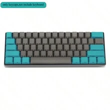 60% Keycaps Side Printed PBT Keycap Set 60 Percent SeMi Profile Cherry MX Key Caps For US-ANSI Layout 61 68 60% MX Switches Mechanical Keyboard(Blue And Gray ) - View 7