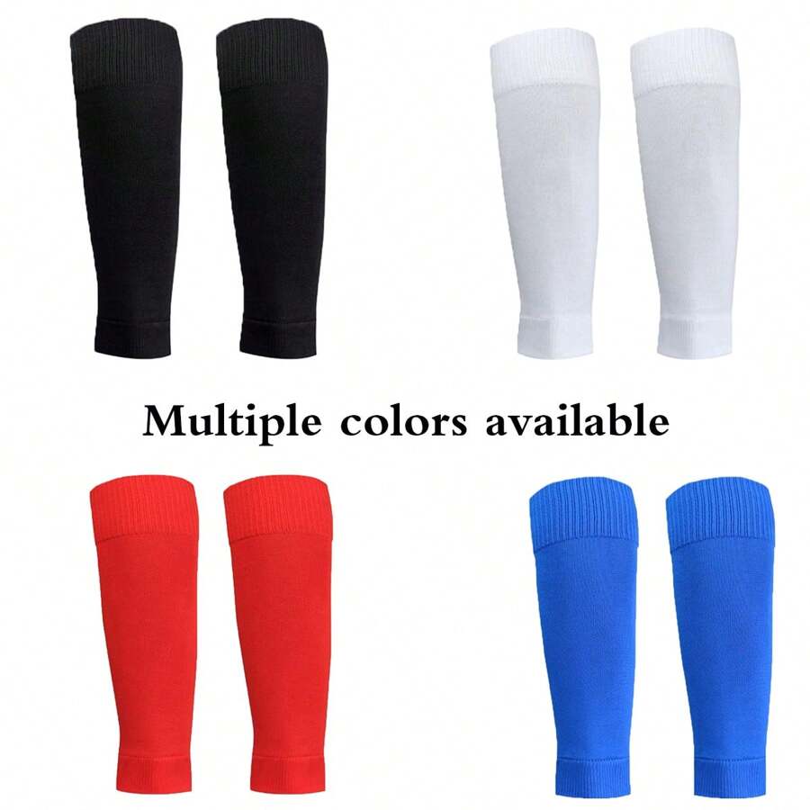 Sports Outdoor 1/2/3/4/6pairs Compression Football Leg Warmers Leg Sleeve For Men, Long Knit Leg Guard Leg Warmers Sweat-Absorbent Calf Leg Warmers - Orange - View 1