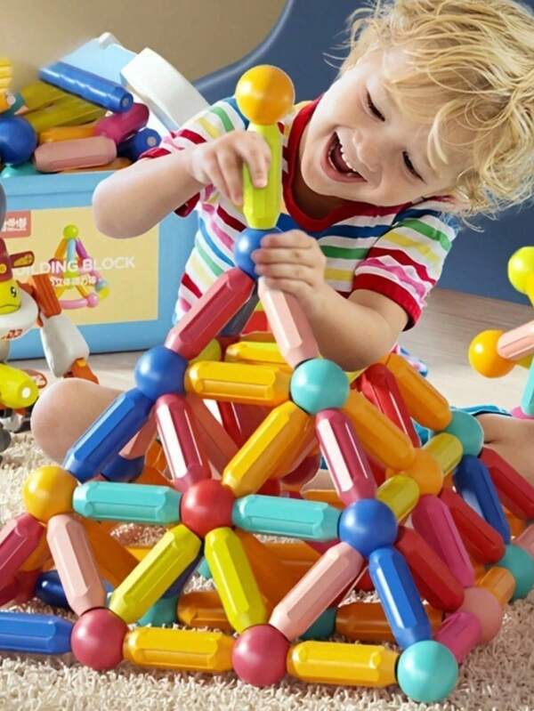 子供向け磁石ブロックボールおもちゃ 25/36/42個セット(カラーランダム)、教育的な建築体験、子供や幼児への素晴らしい贈り物(収納箱が無料のギフトとして付属)