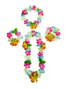 4 PC/Set Summer Boho Hippie Cute Pink Hawaii Flower Leis Women Men Tropical Floral Leis Crown Hawaiian Luaus Party Surfer Hairpin Flower Garland Hairbands Bracelet Set Suitable For Men Women Headband Beach Pool Birthday Parties Decorations Party Favors Music Festival Party, Beach Vacation,Wedding Party,Graduation Celebration ,Hair Accessoires