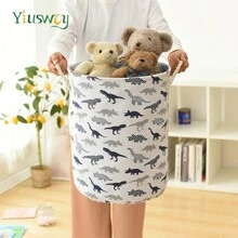 Yiuswoy Yiuswoy Animal Pattern Laundry Basket Foldable Large Storage Basket Thickened Fabric Toys Basket, Home Decor Hamper For Bathroom, Bedroom, Living Room, Playroom, Dormitory