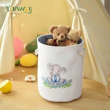Yiuswoy Yiuswoy Animal Pattern Laundry Basket Foldable Large Storage Basket Thickened Fabric Toys Basket, Home Decor Hamper For Bathroom, Bedroom, Living Room, Playroom, Dormitory
