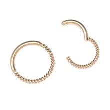 1-4 Pcs Stainless Steel Seamless Nose Rings/Piercing Jewelry, 6/8/10/12mm Twisted Unisex Punk Closed Hoop Earrings