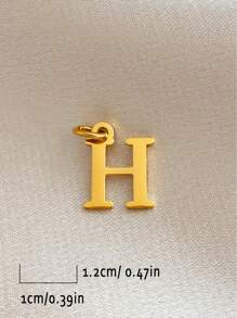 1 Peça Pingente Inicial banhado em ouro em aço inoxidável, banho a vácuo antidesbotamento, para fazer pulseiras e colares DIY