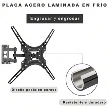 Soporte Base Brazo Para Pantalla Tv Monitor 32-55 Pulgadas - Negro - Ver 4